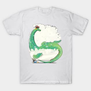 Loch Ness Monster in the Bath T-Shirt